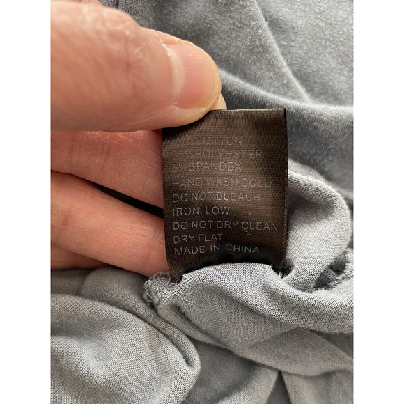 POL Women's M Washed Blue Stretchy Racerback T-Shirt Tank Dress - Picture 9 of 9